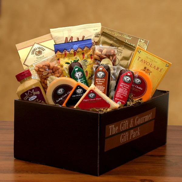 Savory Selections Cheese & Meat Gourmet Gift Pack - Great Gift for Birthdays, Holidays, or Any Occasion