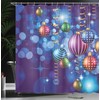 ABAKUHAUS Christmas Shower Curtain, Happy New Year Party, Fabric Fabric