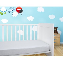 Savel - Mattress protector 70 x 140 cm, anti-mite, terry cloth made of 100% cotton, mattress cover, breathable and waterproof, Oeko-Tex certified, white