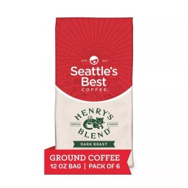 Starbucks Coffee (Pack of 6) Seattle’s Best Coffee Henry’s Blend Dark Roast Ground Coffee | 12 Ou