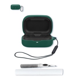 Case for B&O Beoplay Eleven True Wireless Bluetooth Earphones,Soft Protective,BOVUGAC Silicone Case Cover with Keychain & Cleaning Kit & Lanyard for Bang & Olufsen Beoplay Eleven Earbuds-Green
