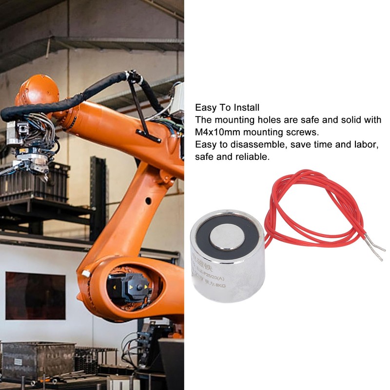 Electromagnet Solenoid Pure Iron Mini Round Suction Cup Electric Lifting