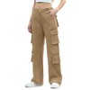 Women 8 Pockets High Waisted Cargo Pants Wide Leg Casual