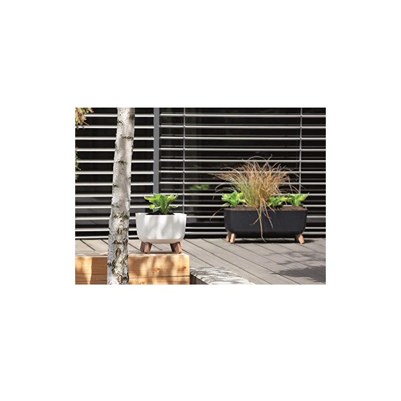 Prosperplast Gracia Square Flower Pot with Removable Legs Including Insert