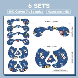 Kids Antifreeze Face Patch, Ski&Snowboard Face Sticker for Boys Girls, Breathable Wind&Sun Resistant for Cold Weather Mask, Sets of 6