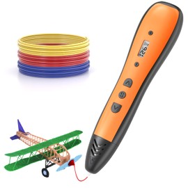 3D Pen for Kids Ages 8-12,3D Printing Pen with 3 Color PLA Filaments(1.75mm),3D Drawing Pen with LED Display＆6 Speed Mode, Stencil Book, Charger, Christmas Art＆Creative Crafts Gift for Kids