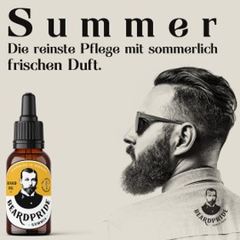 BEARDPRIDE Bio Bartöl Herren I Original Bart Öl aus dem Barbershop I Bartpflege Öl für weichen Bart I 100% naturreines Bartwuchsöl I Beard Oil ideales Geschenk für Männer