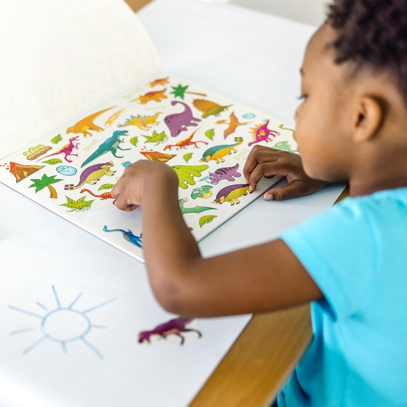 Melissa & Doug Sticker Collection Book: Dinosaurs, Vehicles, Space, and