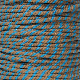 Twisted 3 Strand Natural Cotton Rope - Soft Knot Typing Artisan Cord - Decorative Crafting Cookie Monster (1/4 Inch, 100 Feet)