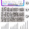 mxuteuk 440PCS #8#10 Self Tapping Screws for Metal 410 Stainless