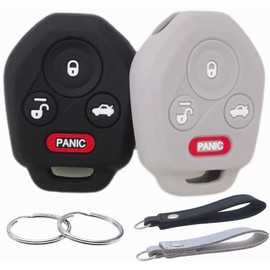 REPROTECTING Silicone Rubber Key Fob Cover Compatible with 2008-2023 Subaru Crosstrek Forester Impreza Legacy Outback Tribeca WRX STI XV Crosstrek Ascent (Black Grey)