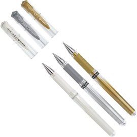 Uni-ball® Signo UM 153 Gel Rollerball Pen Pack of 3 [White] + [Gold] + [Silver])