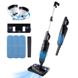 REECOO Stick Vacuum Cleaner with 3 Mop Pads Electirc Mop 600W 18kpa Powerful Suction Corded Upright Vacuum Lightweight Electric mop for Tile Hardwood Floor,Marble Cleaning
