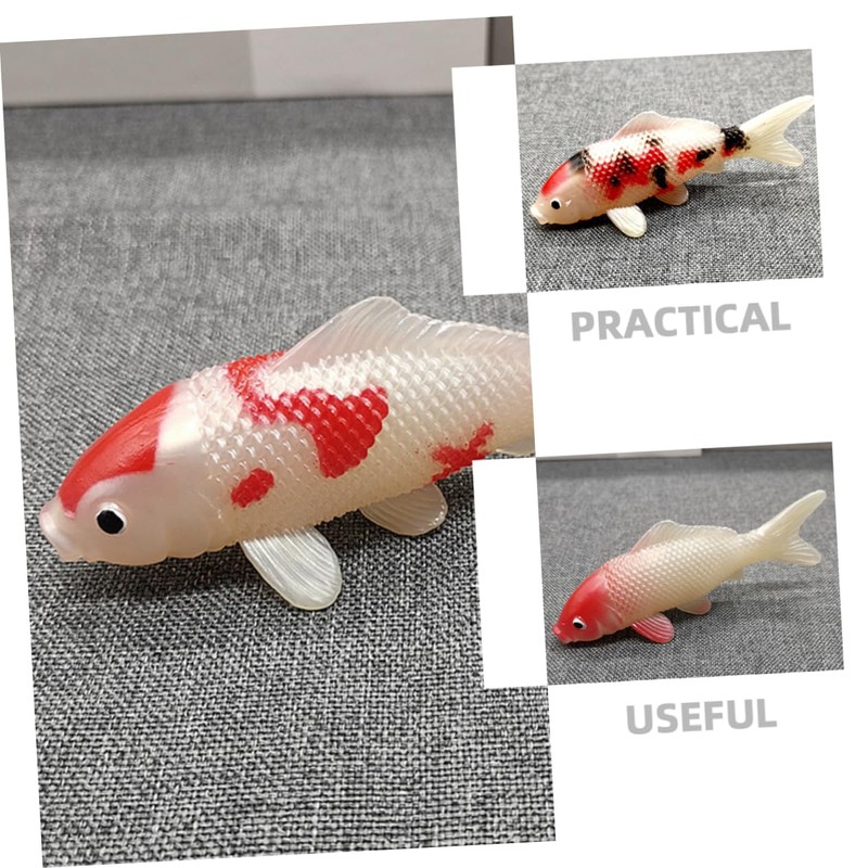 FUNOMOCYA 4 Pcs Artificial Fish Tank Ornaments Decorative Carp Lifelike