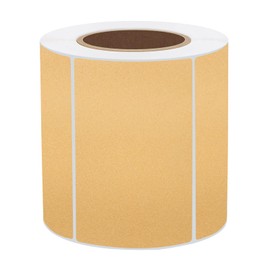 Brown Thermal Labels Stickers, 3x2 inch Direct Thermal Labels Stickers for Shipping, Barcode, Address, Perforation Line Design- 300 Pcs