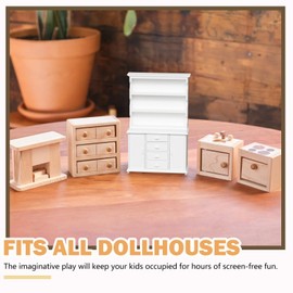 1:12 Scale Dollhouse Furniture Bookshelf, Miniature Bookshelf for Christmas and Birthday Gift for Kids, Dollhouse Bookshelf for Creative Play