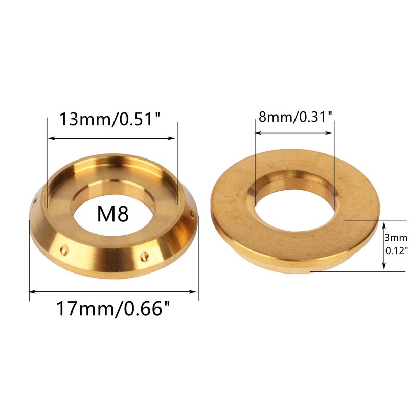 UHDFBDHF 10Pcs Titanium Flange Washer M5 M6 M8 M10 Spacer
