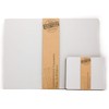 The Dapper House Set of 4 Elementary Grey Leatherboard Placemats
