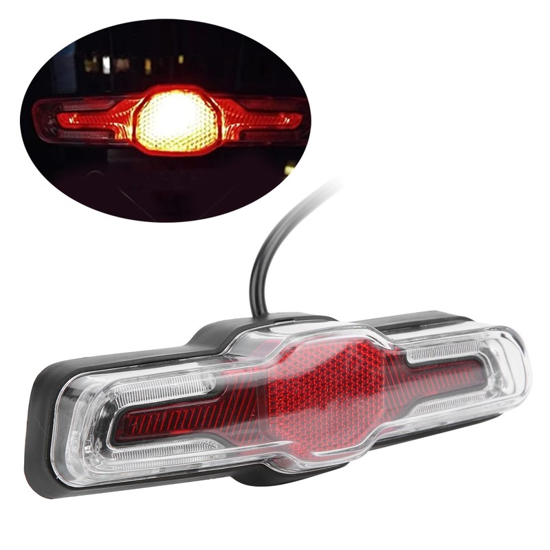 Electric Bicycle Rear Light 5LEDs ABS 36V/48V/60V for Hub Motor