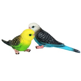 Toyvian 2pcs Fake Bird Artificial Birds Parrot Figure Decor Fake Parrot Mini Bird Decorative Woodland Birds Ornament for Craft Home Ornaments Garden Wedding Decoration Embellishing