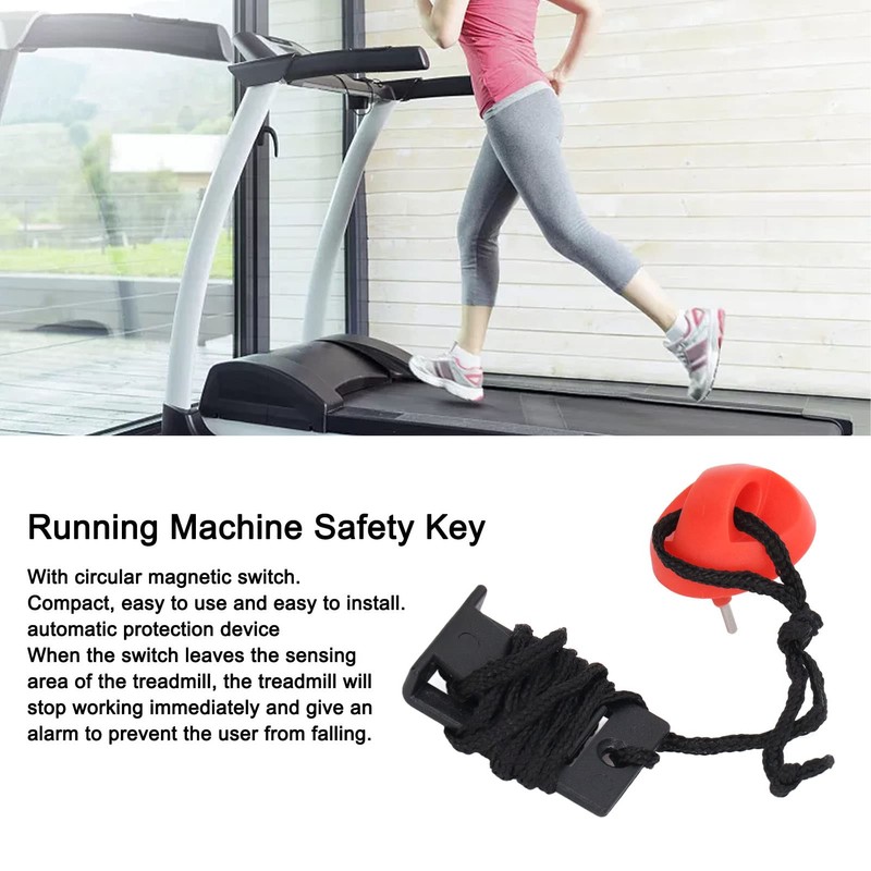 Magnetic Safety Switch, 2pcs Universal Treadmill Magnetic Lock Emergency Stop,