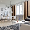 VIAGL Bedroom Curtains Absolute Heat Insulation Chenille Vertical Striped Color