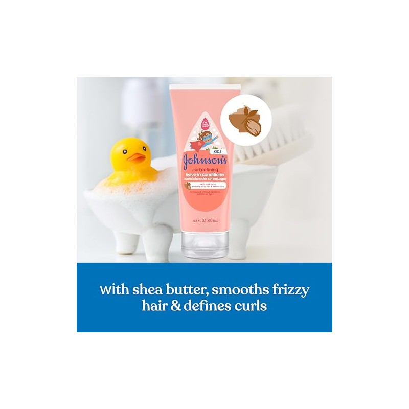 Johnson's Baby Curl Defining Tear-free Kids Leave-in Shea Butter Conditioner,