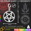 Baphomet Kette Anhänger mit Halsband, Handgefertigter Pentagramm Charm Schmuck aus
