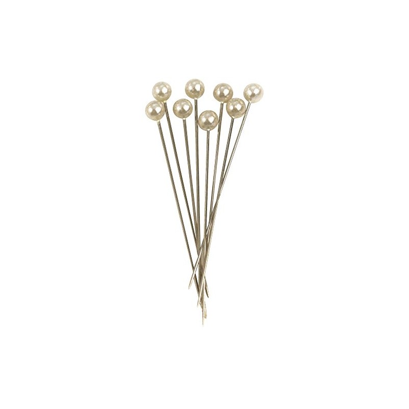 Rayher Spillo A Perla, Bianco, 70Mm, Perla 6Mm, Box Blis.