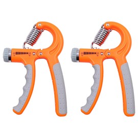 NUZAMAS 2 Pcs Hand Grip Strengthener 10-60kg Adjustable Resistance Forearm Grip Hand Trainer Non-Slip Gripper for Men Women Athletes Musicians Wrist Gripper Orange