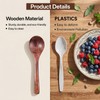 2 PCS Wooden Spoon for Eating, 6 Inch Long Small
