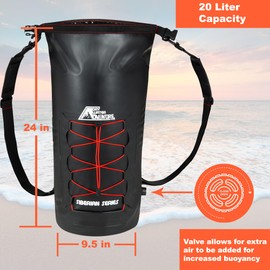 Dry Water Adventure - Marine Grade Waterproof Backpack Insulated Cooler Bag - Camping, Diving, Kayaking, Boating, Beach, Travel, Picnic, Food and Beverage, Siberian Series (20 Liter/5.3 Gallon)