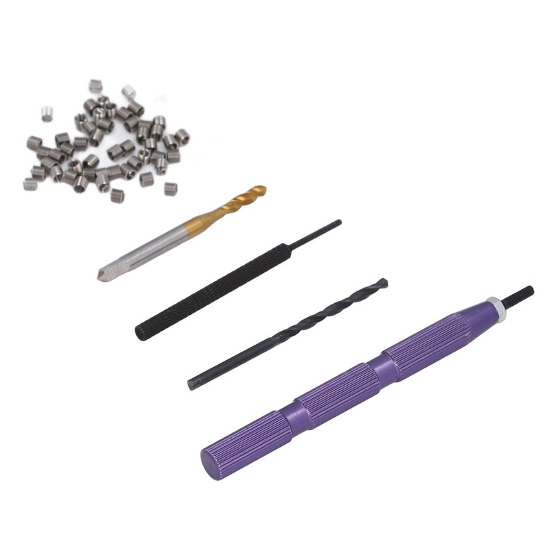 54 Pieces Metric Thread Repair Set M2.5x0.45x2D Stainless Steel Thread
