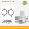 4ft Premium Stainless Steel Washing Machine Hoses Burst Proof 2