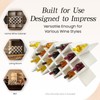White Wine Rack for 10-Bottle, Wooden Wine Display Rack, Countertop