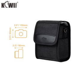 KIWIFOTOS Kompakte Digitalkameratasche Brustbeutel für Leica SOFORT 2, Fuji X100VI X100V X100 Serie, Alpha A6700 A6600 A6000 A6000 + 16-50mm Objektiv, Z30/Z50 + 16-50mm Objektiv 15 x 9 x 9cm