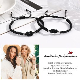 VU100 Best Friend Bracelet, Friendship Bracelets, Gift for Boyfriend, Sisters, Lucky Bracelet, Birthday Gift for Sisters, Best Friends, Men, Women, Pack of 2/3, Nylon, No gemstone