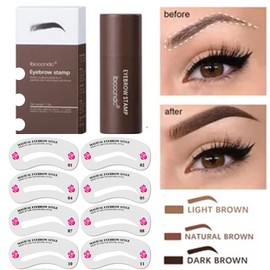 EIHI 24-Piece Eyebrow Stencil Stamp Set, with Two Eyebrow Shapers, Eyebrow Stamp Set, Multi-brow Shapes and Shapes for Lazy People to Draw Eyebrows