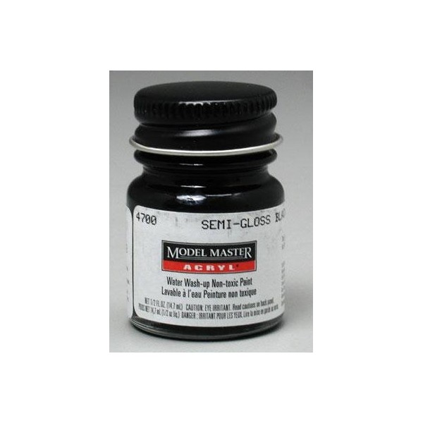 Semi Gloss Black .5 Oz Acrylic Paint Model Master