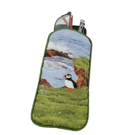 Justina Claire Double Eyeglasses Case in a Puffin Design