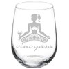 Wine Glass Goblet Yoga Vinoyasa (17 oz Stemless)