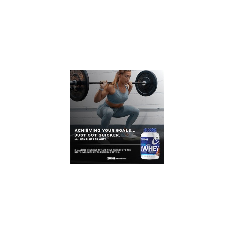 USN Blue Lab Whey Premium Protein Powder Strawberry 2kg
