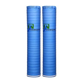 AMERIQUE 400SQFT 4TH Generation Blue 1.5MM Thick Flooring Underlayment Padding 3-in-1 Heavy Duty Foam with Tape & Vapor Barrier