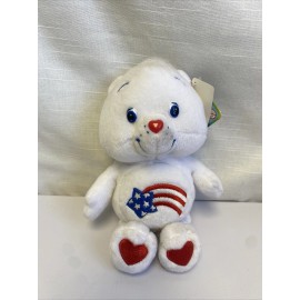 Care Bears 2003 8" America Care Bear NWT
