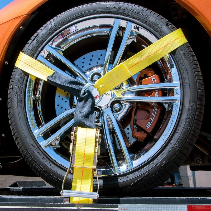 VULCAN Car Tie Down with Snap Hooks - Lasso Style