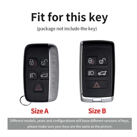 ontto Car Key Shell Case for Land Rover Range Rover Sport Evoque Velar Discovery 5 Jaguar E-Pace 2018-2022 Leather Car Key Fob Case (Brown)