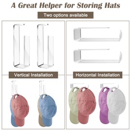 Zhaoyao - Organizador de 4 tapas con 10 respaldos adhesivos que ahorran espacio, 2 maneras de usar almacenamiento para sombreros, bolsos, paraguas, joyas y más, perfecto para la organización del hogar
