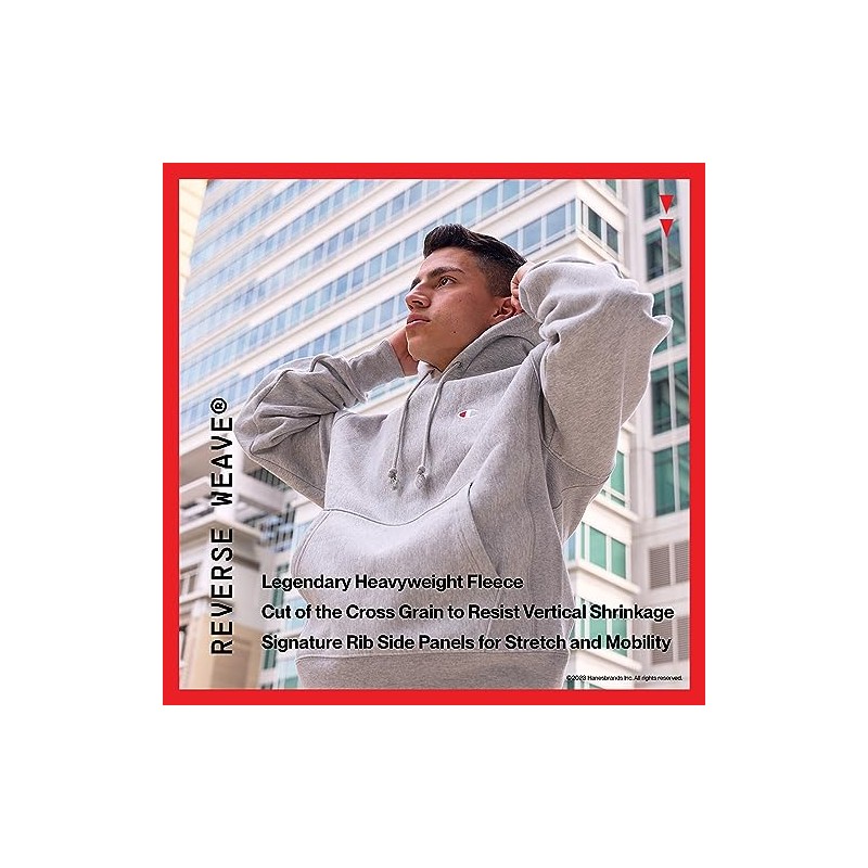 Champion Men's Reverse Weave Pullover, Sgma Maroon Left Chest C,