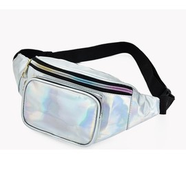 YUNHE Waist Bag Holographic Fanny Pack with PU Leather, Bumbag for Women Waterproof Fanny Pack for Outdoor Activities Exercise Running Hiking B8031# (B8031#-5)