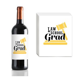 HIENAJ 24 Pcs Lawyer Graduation Wine Labels Lawyer Gifts Wine Bottle Stickers Law Grad Wine Labels for Bottles Gifts for Judge Paralegal Prosecutor